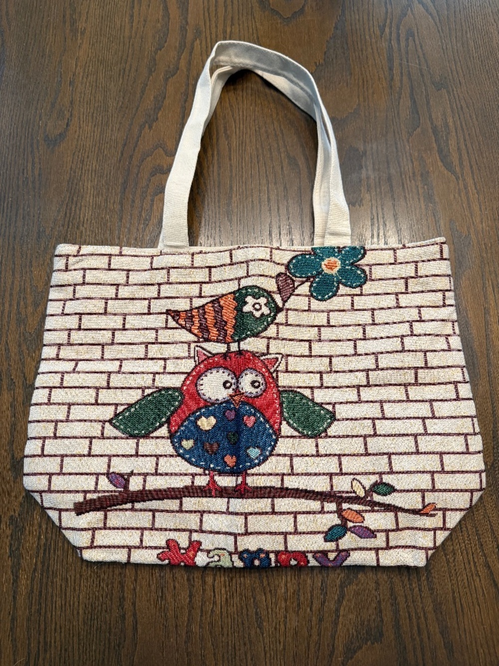 NWOT Owl Tapestry Canvas Tote Bag - New/Never Used